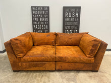 Restoration Hardware (RH) Maxwell Leather Custom Sofa