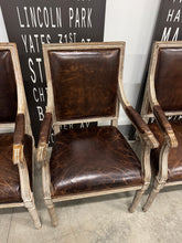Restoration Hardware (RH) VINTAGE FRENCH SQUARE BACK LEATHER DINING ARMCHAIRS