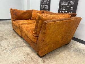 Restoration Hardware (RH) Maxwell Leather Custom Sofa