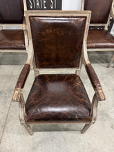 Restoration Hardware (RH) VINTAGE FRENCH SQUARE BACK LEATHER DINING ARMCHAIRS