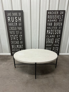 Raymour & Flanigan Bedford Oval Coffee Table