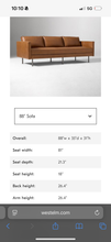 West Elm Axel Leather Sofa