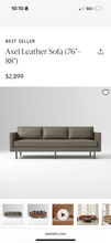 West Elm Axel Leather Sofa