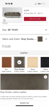 West Elm Axel Leather Sofa