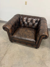 Bernhardt London Club Chesterfield Leather Sofa, Chair & Ottoman Set