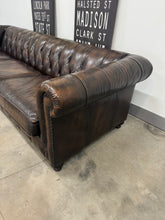 Bernhardt London Club Chesterfield Leather Sofa, Chair & Ottoman Set